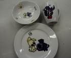 Babyshower servies schilderen