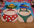 Schilderij gemaakt tijdens de workshop Dikke Dames schilderen