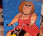 Schilderij gemaakt tijdens de workshop Dikke Dames schilderen