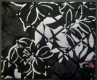 Memobord zwart wit bloemen