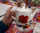Workshop Porselein schilderen voorbeeld