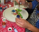 Workshop porselein schilderen voor een vrijgezellenfeest