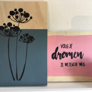 Voorbeeld Houten plankjes